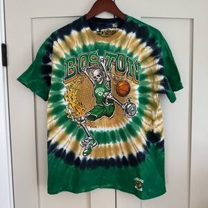 Boston basketball tie dye graphic tee, large